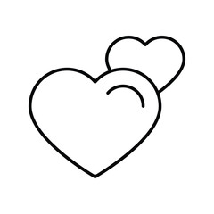 heart line icon with white background vector stock illustration