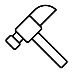 Hammer Vector Line Icon