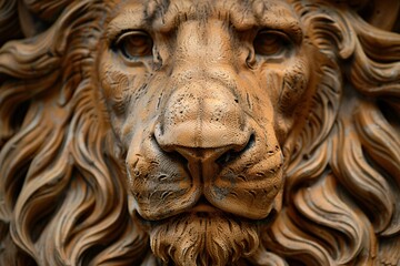 a statue of a lion