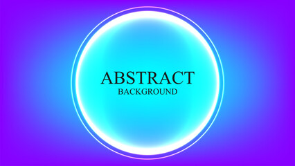 Illustration circle white glow on center with purple and blue tone background for web design or template