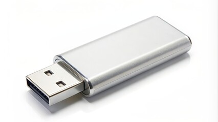 USB flash drive isolated on white background, technology, data storage, memory, portable, transfer, device, gadget