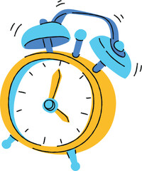 Colourful clock art illustrator design