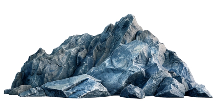 Majestic Blue Mountain Range Illustration