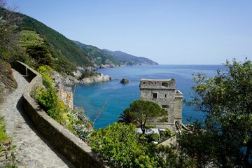 view to Monterosso al mare, cinque terre, italy
