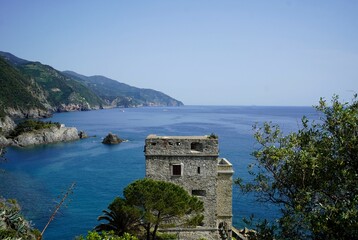 view to Monterosso al mare, cinque terre, italy