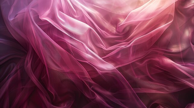 Red Tulle Fabric Texture.