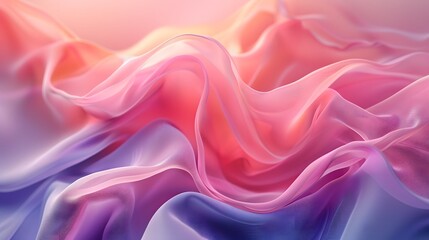 Obraz premium Ethereal Waves of Colorful Silk Fabric