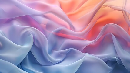 Obraz premium Ethereal Waves of Pastel Fabric in Soft Focus