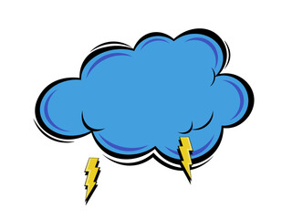 Comic book pop art style cloud vector illustration