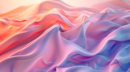 Obraz premium Soft Waves of Pastel Fabric in Gentle Light