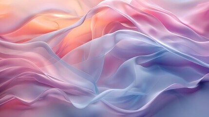 Obraz premium Ethereal Waves of Pastel Silk