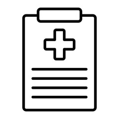 Health Report Vector Line Icon