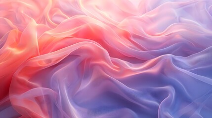 Obraz premium Ethereal Waves of Pastel Fabric in Soft Light