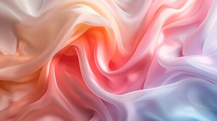 Obraz premium Soft Pastel Silk Fabric with Gentle Folds