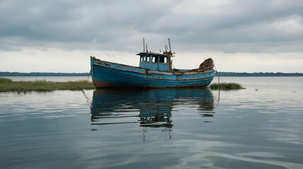 Fototapeta premium Luxury Yacht sailing in the Sea, white color Yacht 