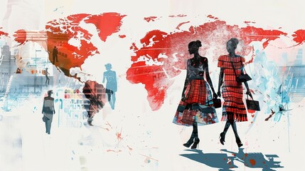 Global Glamour Runway Silhouettes and Designer Accessories at International Fashion Week Locations