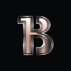 Letter 1B Modern Geometric Simplicity Icon Business Technology Logo