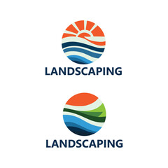 landscaping logo, farm logo, grass cutting logo, lawn care design, lawn care icon, Lawn Mowing Logo Vector