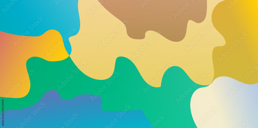 Aufkleber abstract colorful modern vector background with minimalist dynamic and smooth wave shapes abstract b