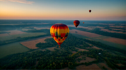 Obraz premium Hot air balloon trip