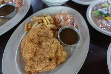 fried chicken chop. Malaysian food