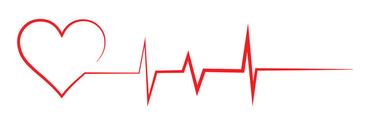 Line rate heartbeat. Medical monitor heart beat and fhyrhm. Electrocardiogram heart and pulse for monitor health. Vector Illustration.