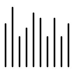 Audio Bars Vector Line Icon