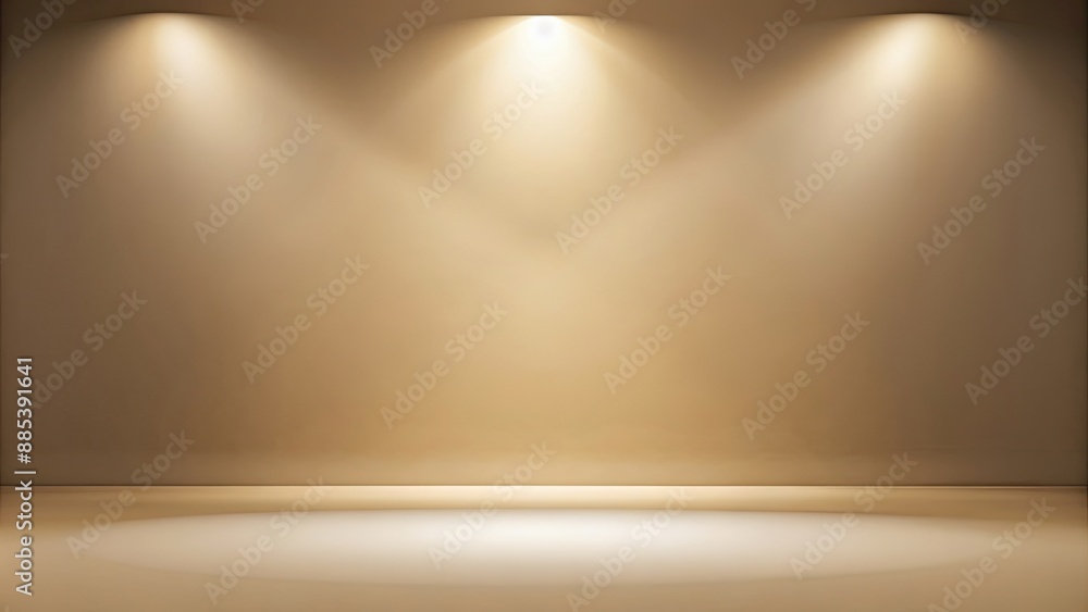 Poster Beige studio background with soft lighting for product display presentation, beige, studio, background, product, display