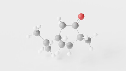 thujone molecule 3d, molecular structure, ball and stick model, structural chemical formula convulsant