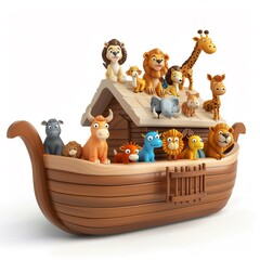 A 3D Noahs Ark clipart Christian story