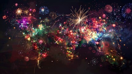 Fototapeta premium Global Celebration Dynamic Festivals Around the World