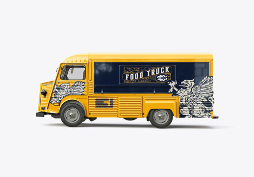 Vintage Food Truck Mockup