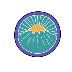 mountain hand drawn color vector illustration