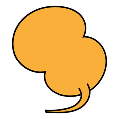 chat bubble hand drawn color vector illustration