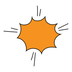 chat bubble hand drawn color vector illustration