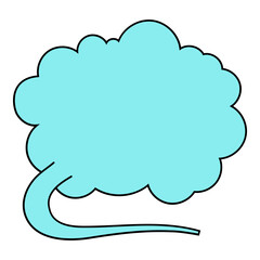 chat bubble hand drawn color vector illustration