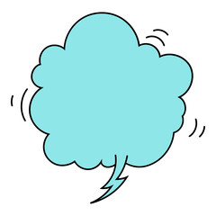 chat bubble hand drawn color vector illustration