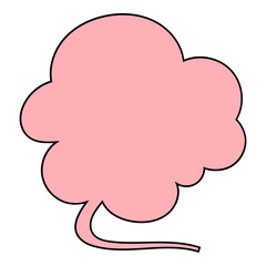 chat bubble hand drawn color vector illustration