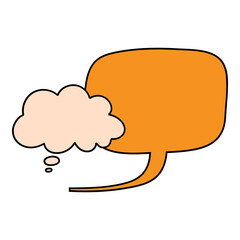 chat bubble hand drawn color vector illustration