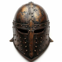 Antique Medieval Helmet with Rivets