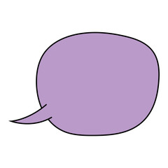 chat bubble hand drawn color vector illustration