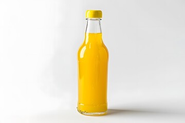 Yellow Liquid in a Glass Bottle with Yellow Cap