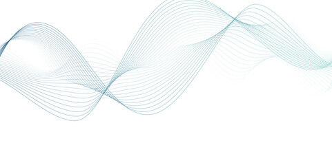 White wave curve lines banner background design. Abstract soft wave lines dynamic flowing blue light isolated background. Vector Illustration of the blue pattern of lines. stripes on white.
