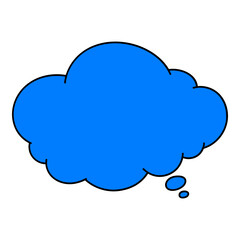 chat bubble hand drawn color vector illustration