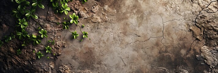 A banner featuring a background with organic texture and space for copying