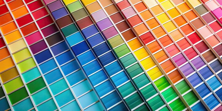 Colorful guide displaying a variety of abstract color palettes , abstract, colored, palette, guide, color, spectrum, choice
