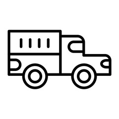 Truck Vector Line Icon