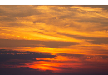 sunset in the sky