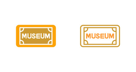 Museum Tag Vector Icon