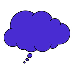 chat bubble hand drawn color vector illustration